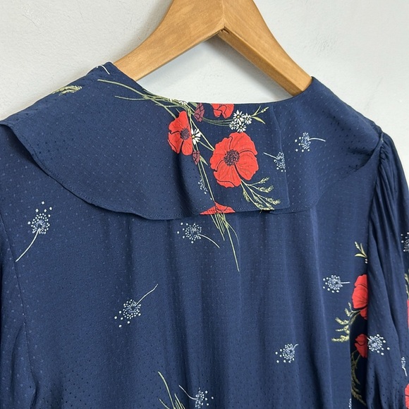 Joie Ottoline Floral-Print Embroidered Top Sz S - Picture 11 of 16